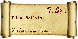 Tibor Szilvia névjegykártya